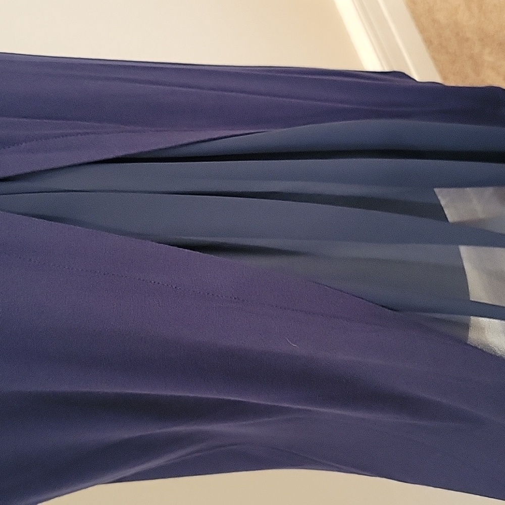 Kim & Cami Navy Cap Sleeve Flowy Tee - Picture 7 of 9